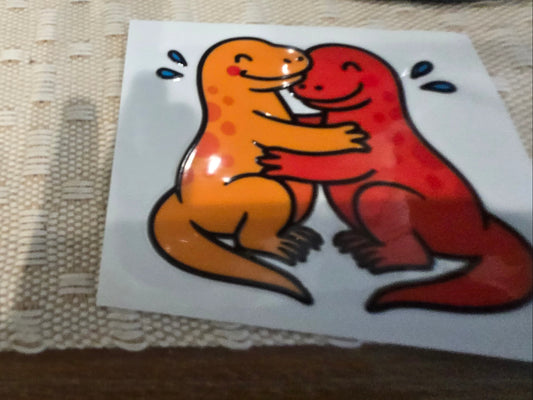 Hugging Komodo Dragons