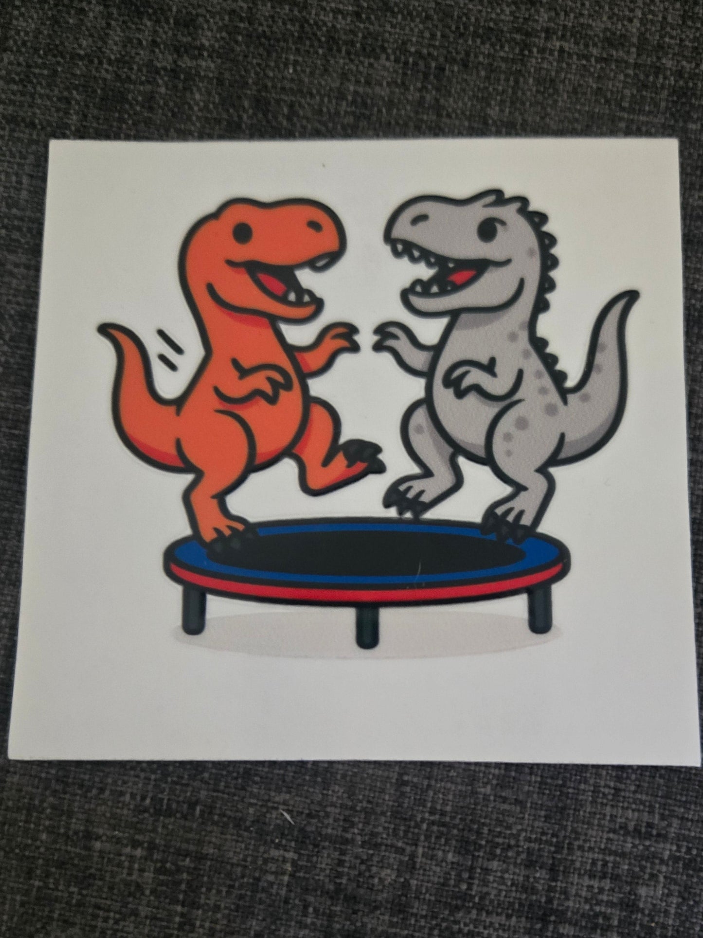 T-Rex & Indominus Jumping on the tramp
